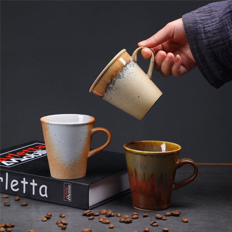【230ml复古陶瓷水杯】马克杯咖啡杯渐变色杯子挂耳可乐杯水杯子