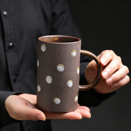 【360ml窑变粗陶杯】复古风马克杯咖啡杯水杯怀旧下午茶陶瓷杯子