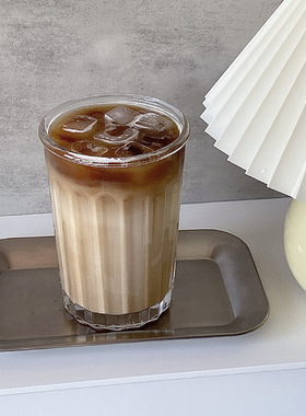 【550ml大容量玻璃杯】牛奶杯咖啡杯水杯茶杯韩国ins冷萃早餐杯子
