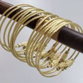 品质香槟金锌合金钥匙圈钢丝钥匙环可旋开锁扣diy配件材料直径5CM