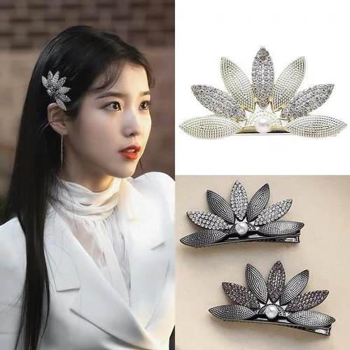羽毛边夹李知恩张满月发卡iu同款