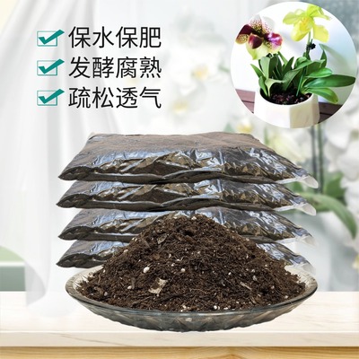 兜兰椰砖营养土肉饼带叶