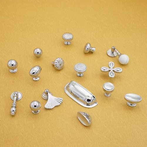 意式简约镀铬亮银衣柜橱柜小拉手