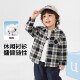 外套宝宝春季 儿童春秋休闲衬衣长袖 上衣 男童纯棉格纹衬衫 右欧童装