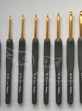 日本进口TULIP广岛黑金钩针T15系列编织工具毛线钩针毛衣针