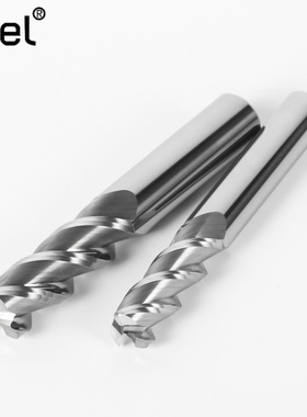 55度钨钢硬质合金铝用圆鼻铣刀高光铣铝合金牛鼻直柄铣刀R刀刀具