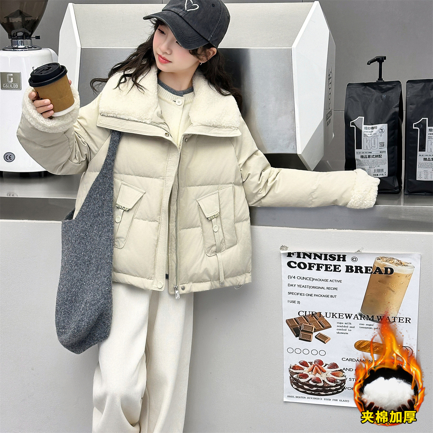 女童棉衣冬装2025新款洋气羽绒棉服中大儿童冬季加厚超好看棉袄潮