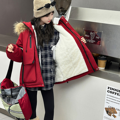 女童冬季派克服棉服2025新款