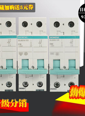 西门子小型断路器5SJ65637CR总开关1P+N10A20A25A32A40A50A新款2P