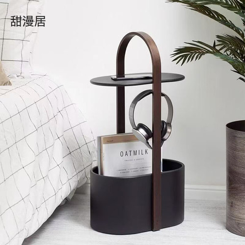 Umbra 贝尔伍德收纳边几原创设计铁艺沙发客厅角几收纳茶几置物架