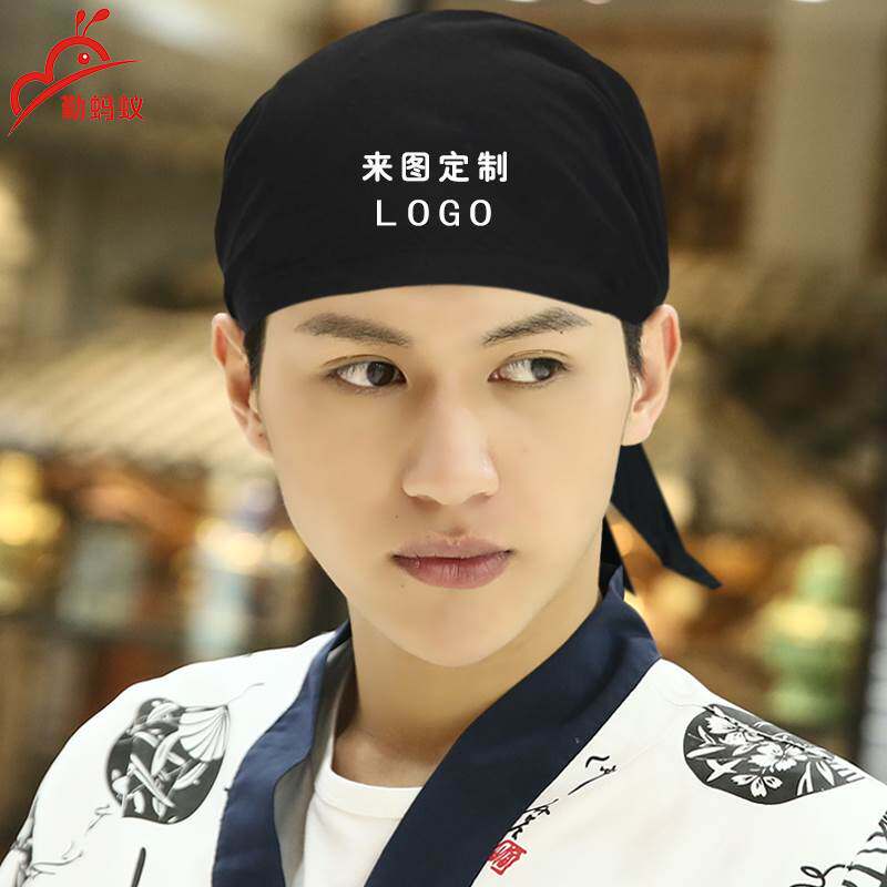 日式料理帽日本餐厅寿司店男女服务员日料店厨师工作头巾包头帽子