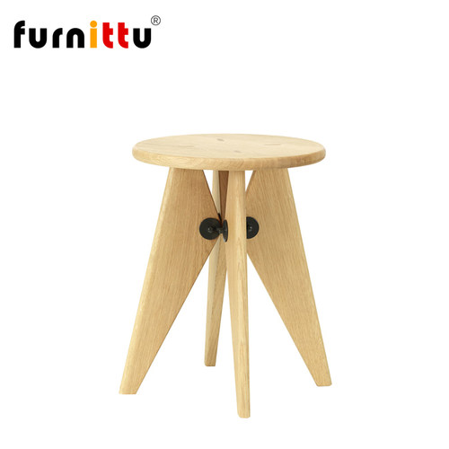 furnittu创意设计师家具北欧实木tabouret solvay/苏威小凳子边几