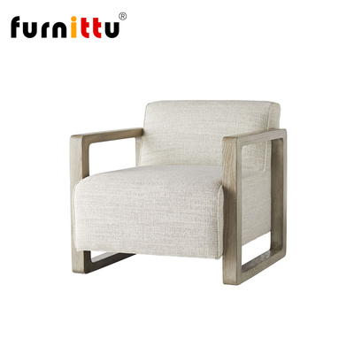 furnittu实木布艺沙发扶手椅