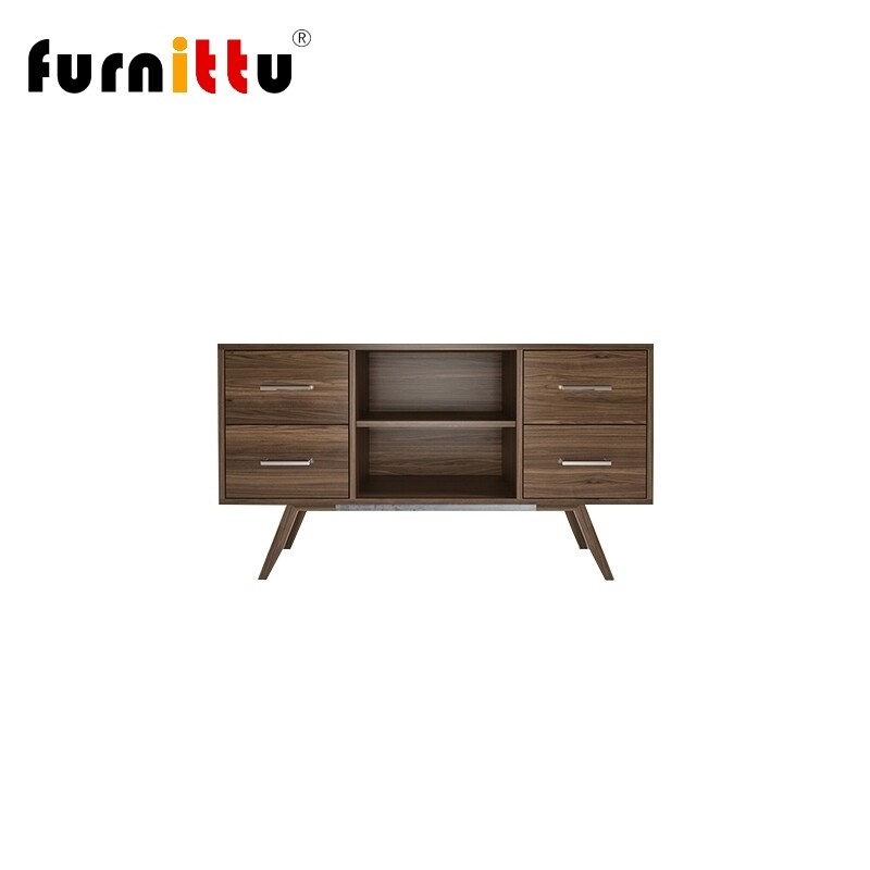 furnittu北欧实木 设计师家具 avenue console胡桃色储物餐边柜