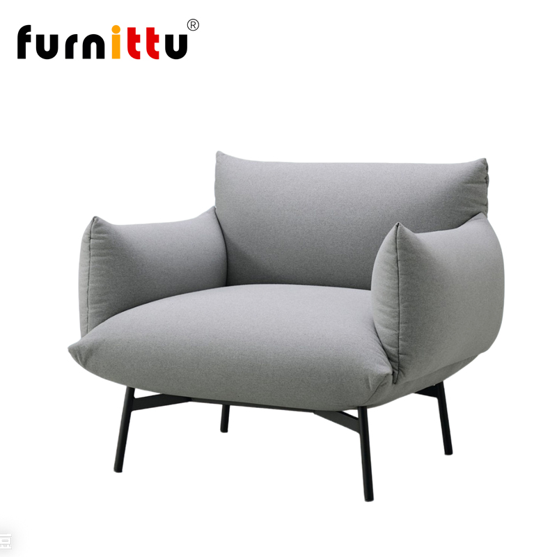 意式极简休闲单人沙发椅