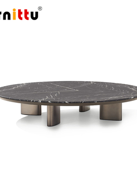 furnittu创意设计师家具北欧极简圆形组合ADRIEN/阿德里安咖啡桌