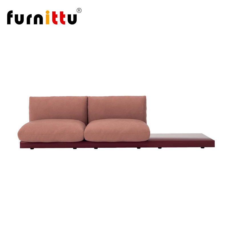 furnittu创意设计师家具意式艺术直排布艺休闲AURA模块化皮革沙发