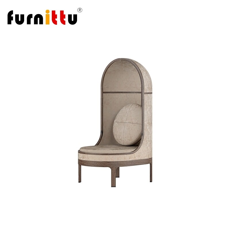 furnittu北欧实木设计师家具nest lounge chair巢躺椅 阳台休闲椅
