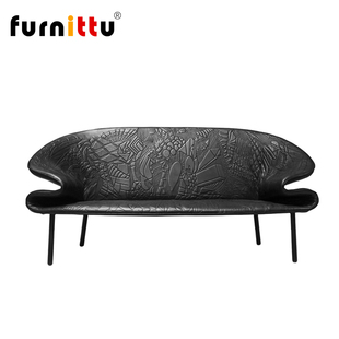 furnittu设计师家具北欧艺术创意单人椅 Doodle 涂鸦皮革双人沙发