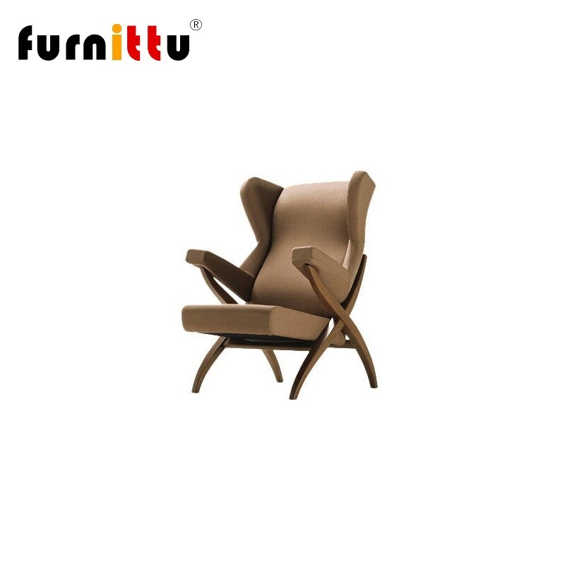 furnittu实木现代沙发椅