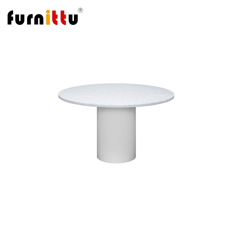 furnittu创意设计师家具 hiroki dining table/大理石实木脚餐桌