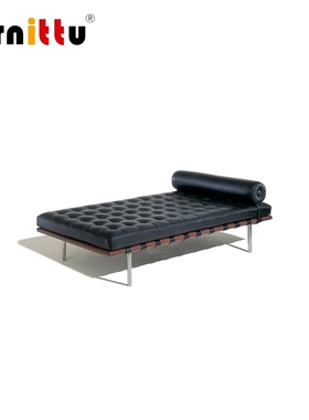 furnittu创意设计师家具barcelona daybed巴塞罗那沙发床真皮凳