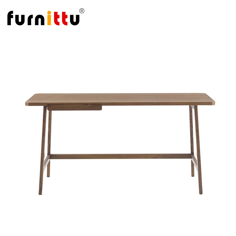 furnittu实木艺术极简书桌