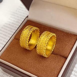 合金戒指 轻奢腰缠万贯戒指花丝食指戒百搭气质百搭复古戒指时尚