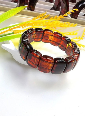 非金属亚克力手链 法式民族风手链时尚简约百搭红色复古单圈通透