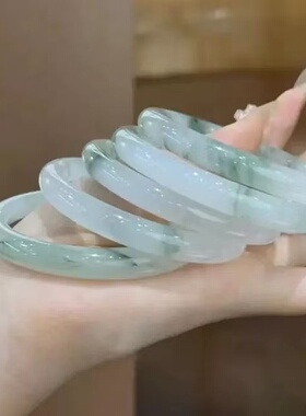 非金属玻璃手镯 气质高级感不知春手镯绿色简约时尚百搭冷淡风