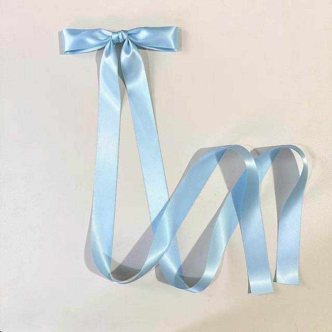 超仙丝带蝴蝶结发夹飘带发卡温柔时尚设计感鸭嘴夹少女仙气