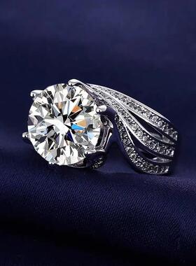 合金戒指 经典设计感气质白色缘定三生戒指时尚豪华法式时髦