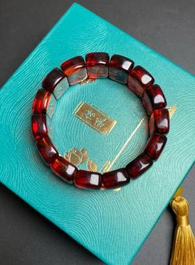 非金属亚克力手链 民族风手链时尚百搭红色老型极简慵懒洋气单圈