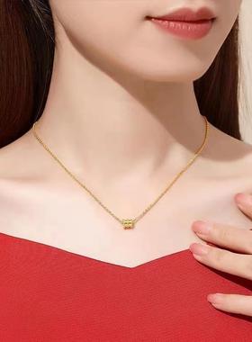 合金项链 简约手工时尚小蛮腰项链轻奢精美轻奢气质百搭金色冷淡