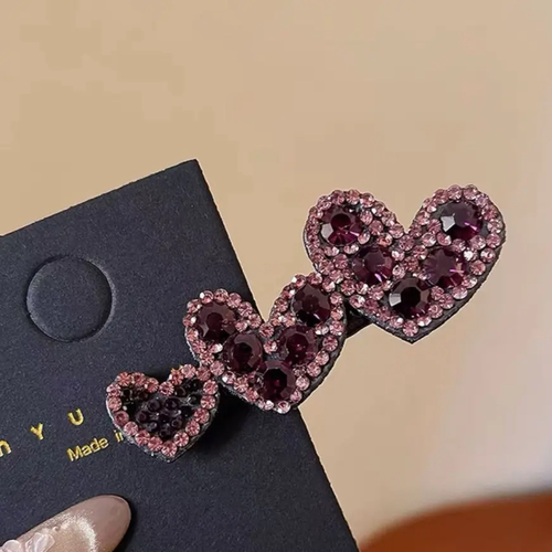 满钻洋气轻奢爱心发夹精致百搭复古气质甜美轻奢优雅简约时尚