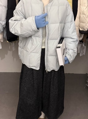 8158欢喜加厚羽绒插肩袖亮面优等品街头风韩版立领冬季棒球领外套