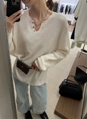 80903针织毛针织衫韩系白色小香风毛衣百搭时尚圆领毛衣