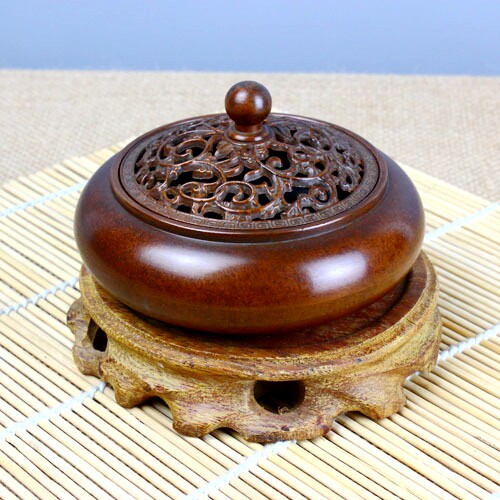 苏工缠枝纹扁圆炉铜香炉盘香炉香篆炉宣德非陈巧生王明 松茂炉