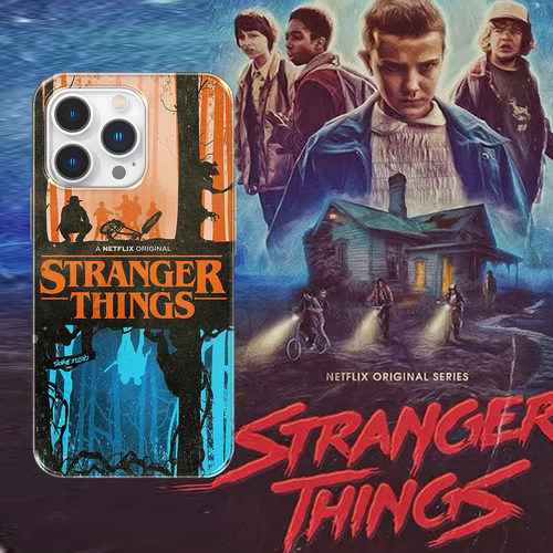 Kristem原创设计怪奇物语StrangerThings网飞美剧适用于苹果i15proi16pro华为小米oppo三星硅胶透明手机壳