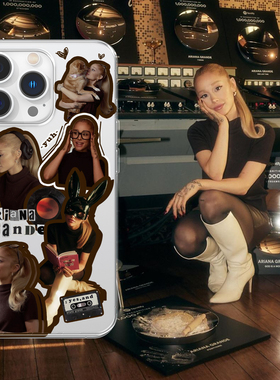 Kristem原创设计A妹spotify录音室ins照片复古风适用于苹果i15proi16i17pro华为三星oppo透明手机壳