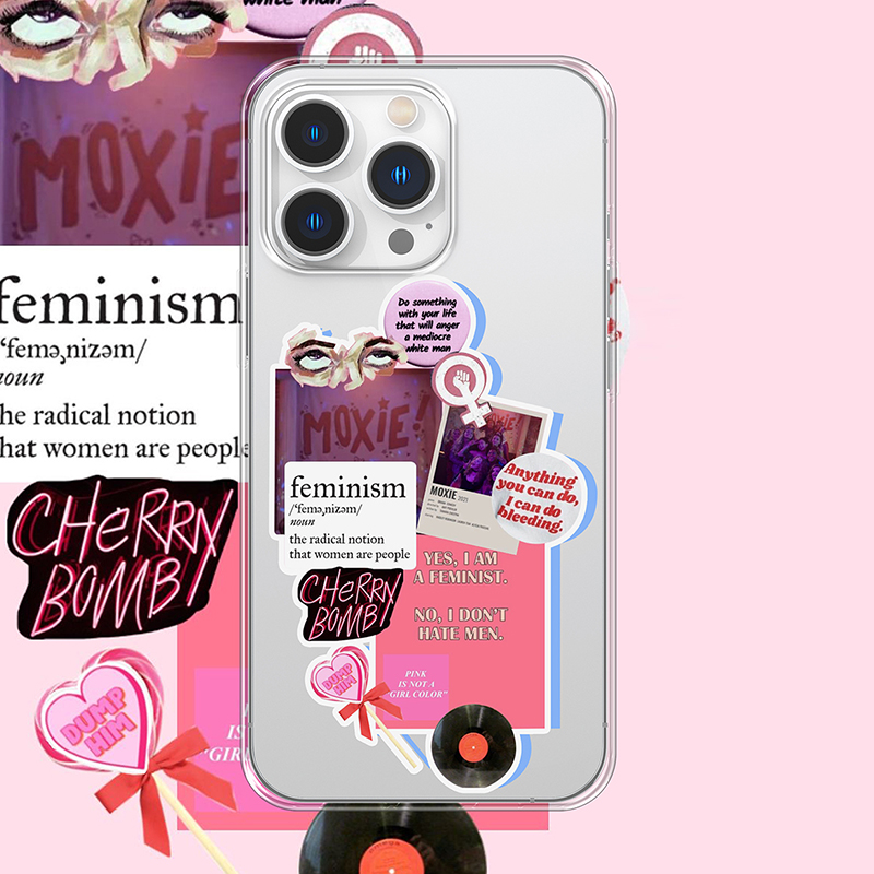 Kristem原创设计feminism女性主义欧美波伏娃女权主义插画适用于苹果i15proi5i14proi16华为透明手机壳