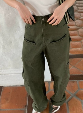 RARELY 【正确版 不正可退】廓形洗水棉工装裤 男女同款