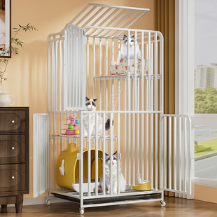 猫笼子超大自由空间家用室内带厕所加粗加固三层猫笼别墅猫窝猫屋