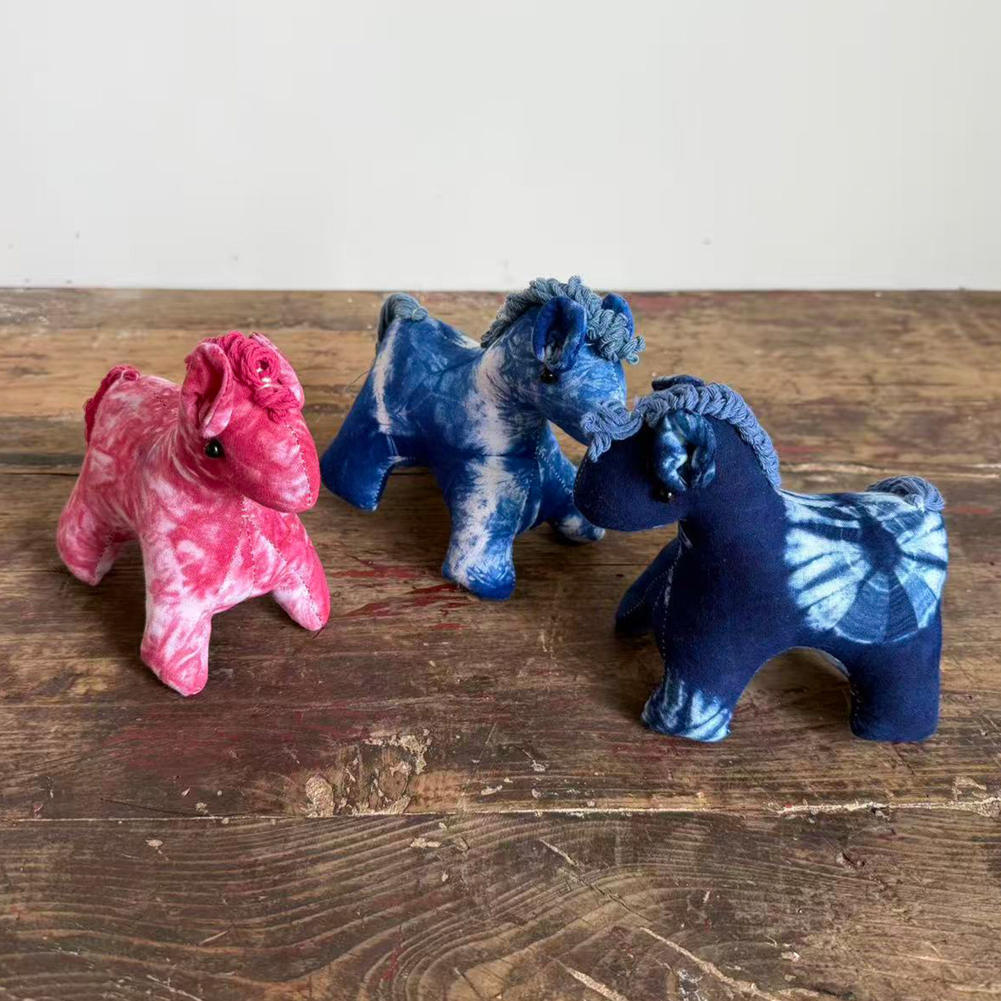 批发民族风手工扎染布艺小马布娃娃礼物儿童蓝染公仔玩偶小摆件,节庆用品/礼品,创意玩偶,淘宝优惠券,粉丝福利购,淘宝优惠卷