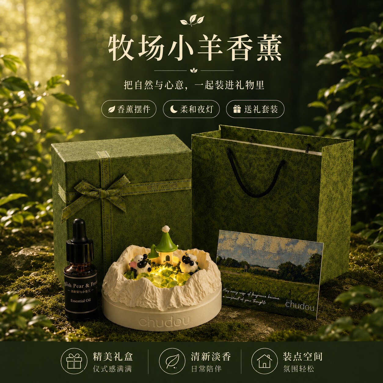 初窦牧场小羊无火香薰礼盒男女生日礼物香氛小众高级感实用教师节图片