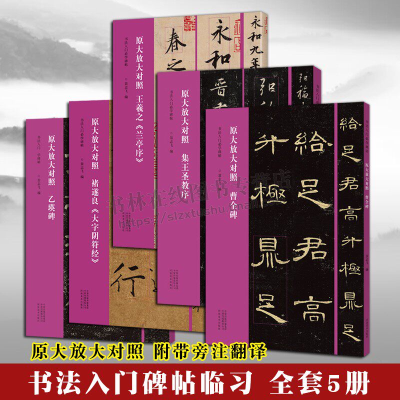曹全碑乙瑛碑集王圣教序褚遂良大字阴符经王羲之兰亭序 书法入门学碑帖 原碑原帖原大放 行楷隶书毛笔字帖临摹范本鉴赏教程书籍