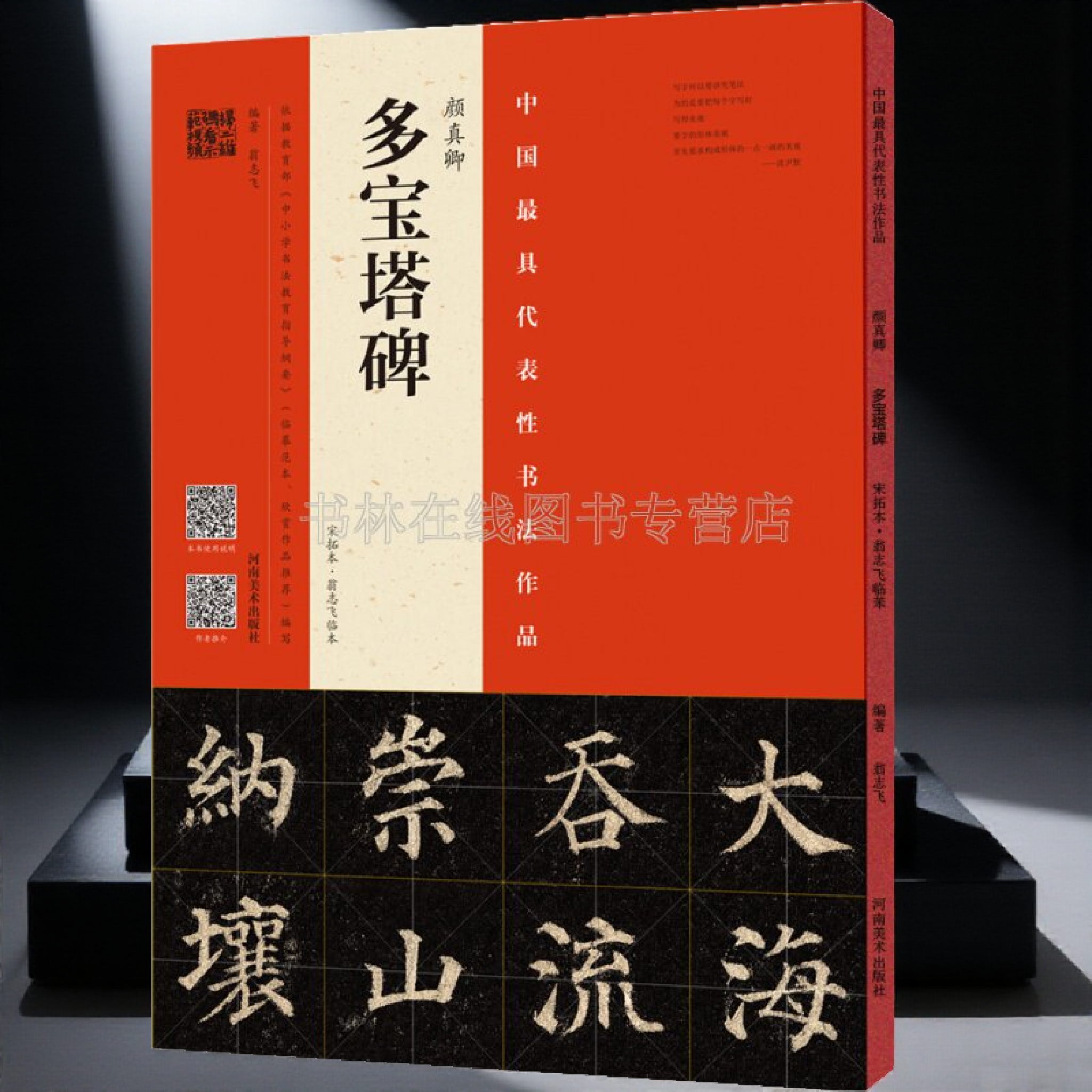 颜真卿多宝塔碑 宋拓本 翁志飞临本 扫码看视频 中国历代碑帖名品名家颜体毛笔书法字帖临摹初学者入门自学教材教程书籍 河南美术
