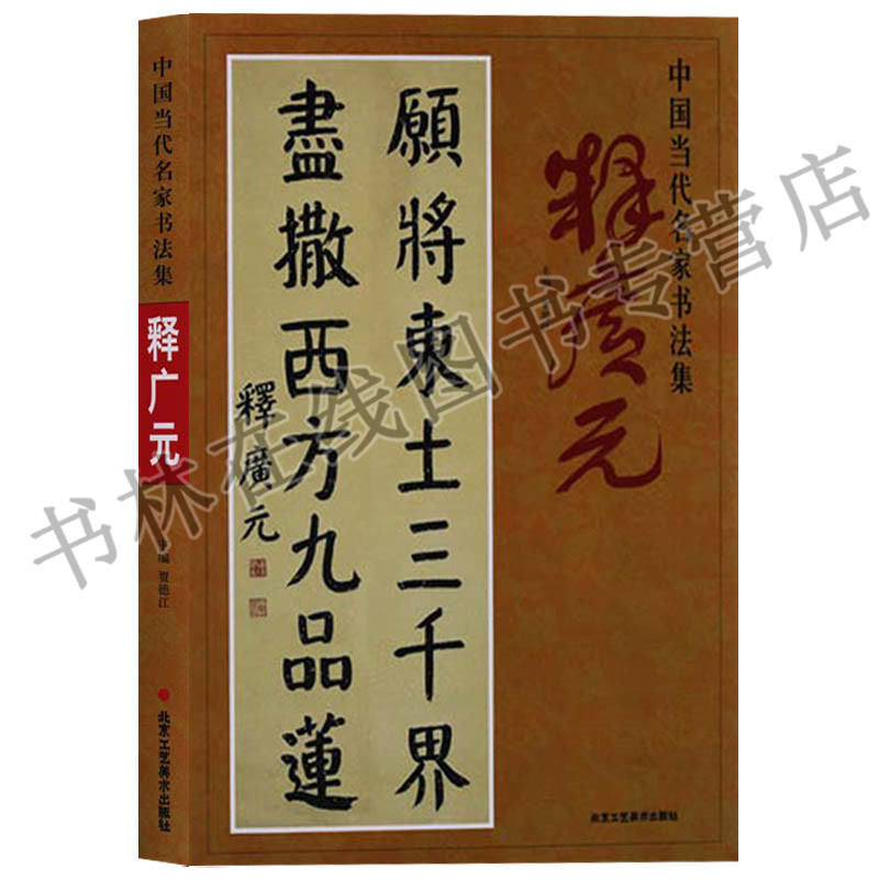 中国当代名家书法集 释广元 于右任好友 毛笔字书法作品鉴赏临摹书籍 北京工艺美术出版社