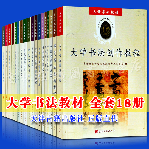 大学书法教程全套18册行楷隶篆草名家毛笔书法美学批评史概论技法临摹研究学校培训教材教程书籍正版天津古籍出版社