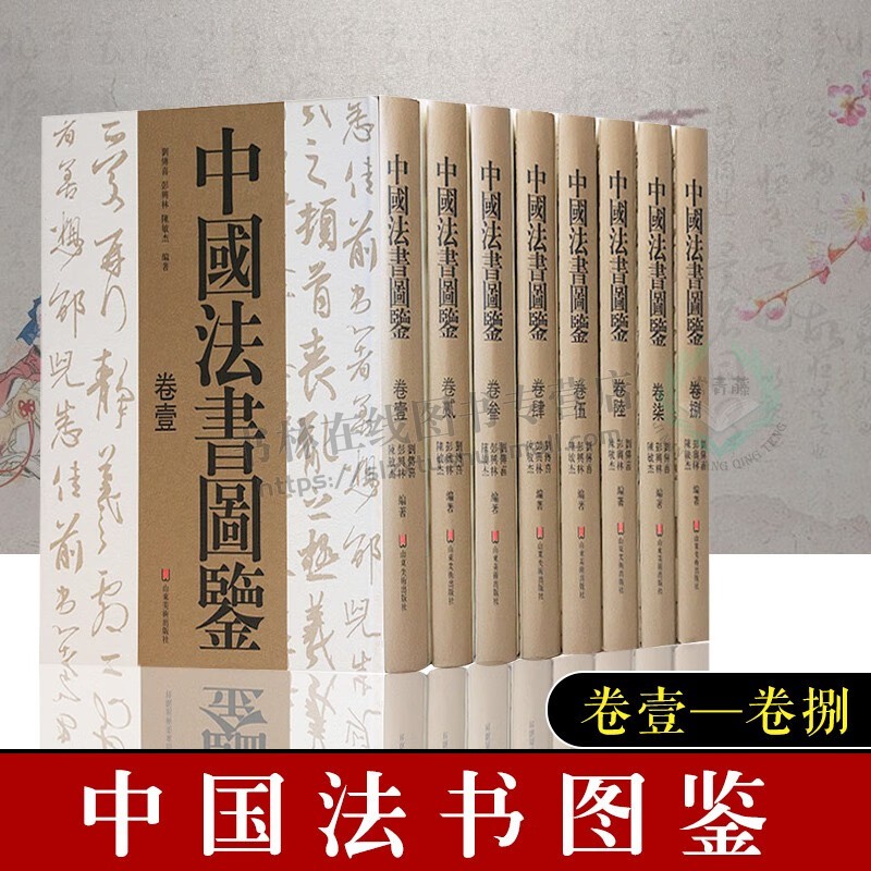 中国法书图鉴大全套8册 彭兴林等著 历代名家毛笔书法字帖碑帖鉴赏技法临摹中国古代书论研究书籍 山东美术出版社
